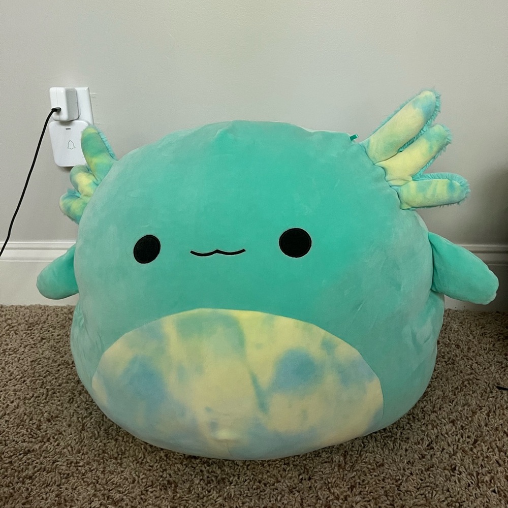 20-inch Squishmallows Green and Yellow Accent Pillow Plush